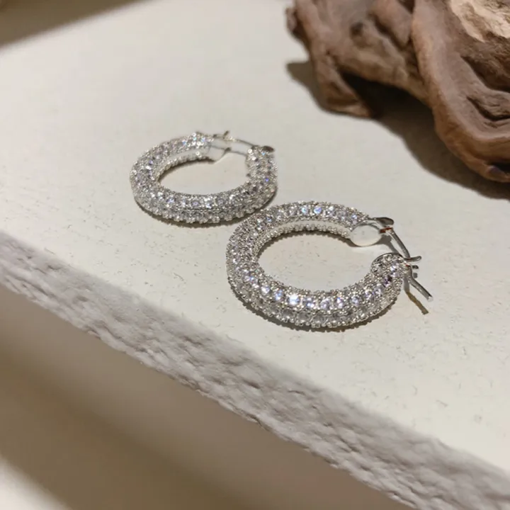 Huitan%20Big/Small%20Two%20Sizes%20Hoop%20Earrings%20for%20Women%20Full%20Paved%20CZ%20Stone%20Bling%20Bling%20Female%20Circle%20Earrings%20Temperament%20Jewelry%20-%20Image%204
