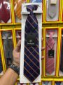Navy Blue Check Formal Casual Tie For Men. 