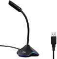 USB Microphone with LED Light for PC Computer Laptop Notebook Desktop Gaming Chatting Noise Reduction Microphone. 