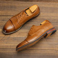 Men's Dress Shoes Fashion Comfortable 2025 Brand Leather Shoes Men. 