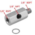 1/8'' BSPT & 1/8'' NPT & M10 Stainless Steel Oil Pressure Sensor Connector Joint to NPT Tee Adapter Turbo Accessories Adapter. 