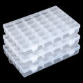 36 Grids Plastic Organizer Box Storage Container Jewelry Box with Adjustable Dividers for Beads Art DIY Crafts Fishing Tackles. 