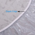 10pcs Fitted Round Tablecloth Transparent Waterproof Oil-Proof Table Cover Protector Cloth Dinning Table Table Covers Home.