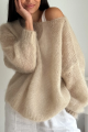 Women'S Casual Sweater Soft Comfortable Off Shoulder Pullover in Light Blue Perfect for Spring Fall Casual Attire Casual S.