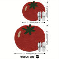 VIKAMA Creative Tomato Plush Carpet Absorbency Non-Slip Bathroom Floor Mat Bedroom Bed Side Carpet Home Decoration.