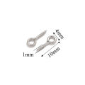 100pcs Stainless Steel Tiny Mini Eye Pins For Jewelry Making DIY Pendants Handmade Jewelry Findings Screw Eyes Threaded Hook.