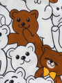 Boys' Casual Spring/Fall Long-Sleeve & Long-Pant Two-Piece Set with All-Over Bear Print. 