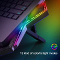 Coolcold Gaming RGB Laptop Cooler 12-17 Inch Led Screen Laptop Cooling Pad Notebook Cooler Stand With Six Fan And 2 USB Ports. 