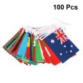 World Flags International Flags 100 Countries Hanging String Flags National Bunting Pennant Banner for Sports School Club. 