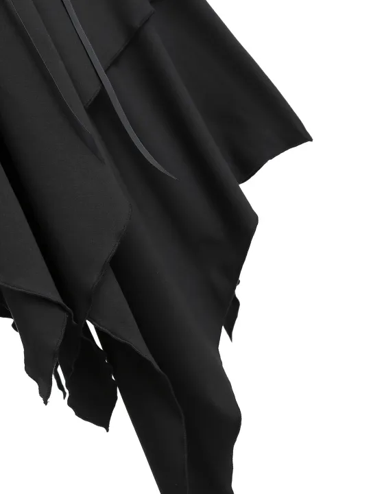 European%20and%20American%20Fashion%20Plus%20Size%20Long%20Sleeve%20Gothic%20Lace-Up%20Hooded%20Irregular%20Dress%20Pure%20Black%20Handkerchief%20Hem.%20-%20Image%205