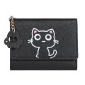 2023 New Small Wallet Female Cat Short Fold Personalized Student Cute Mini Fashion Wallet Zero Wallet. 