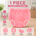 New Design Side Snap Button Sand Transparent Adult Diaper Reusable Washable Waterproof Underwear Noiseless Outer/Inner Wear.