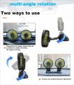EAFC Mini Car Fan 360 Degree Rotating Cooling Wind Low Noise Summer Car Air Conditioning Cold Fan Ventilation Car Home 5V USB. 