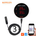 Tuya WIFI Temperature Humidity Sensor Thermometer Hygrometer Smart Life Moisture Probe For Home Plants  home alexa. 