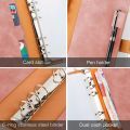A6 Budget Binder Planner Notebook Cover PU Loose-leaf Handbook 6 Holes Binder Diary Agenda Paper Cover School Stationery.