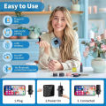F11 2-in-1 Wireless Microphone | Dual Lavalier Mic with Noise Cancellation | 3-in-1 Plug & Play for iPhone, Android, Camera | for YouTube, Vlogging, Live Streaming & Interviews. 