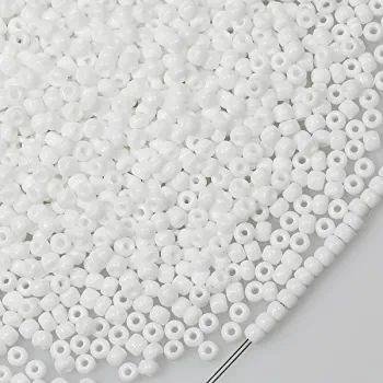 900 Pcs 3mm Round Matte White Glass Seed Beads For Jewelry Making DIY Bracelet Necklace Earrings Crafting Embroidery etc