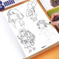 Cartoon Character Copy Anime Drawing Copy Books Material Painting Painting Exercise Book Comics Tutorial Books.
