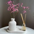 Set of two, one mini flower vase and an oval tray, home decor. 