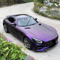PET Ultra Matte Ghost Black Purple Metallic Car Vinyl Wrap Film With Air Release Self Adhesive DIY Motorcycle Sticker Decal. 