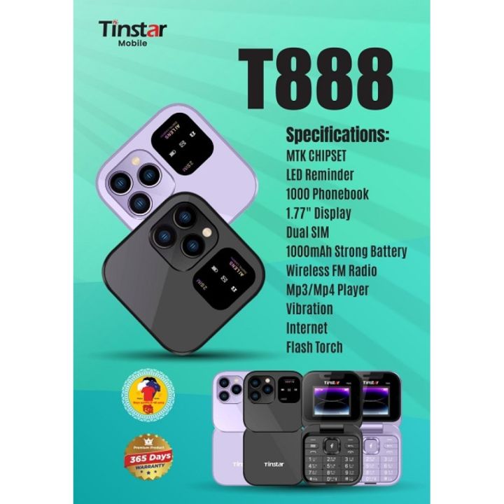 Tinstar%20T888%20Dual%20Sim%20Standby%20Box%20Shape%20Folding%20Feature%20phone%20-%20Image%204