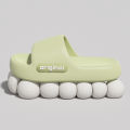 Thick Platform Pillow Slippers Women 2025 Summer Soft Sole Eva Cloud Slippers Woman Letter Print Non Slip Indoor House Shoes. 