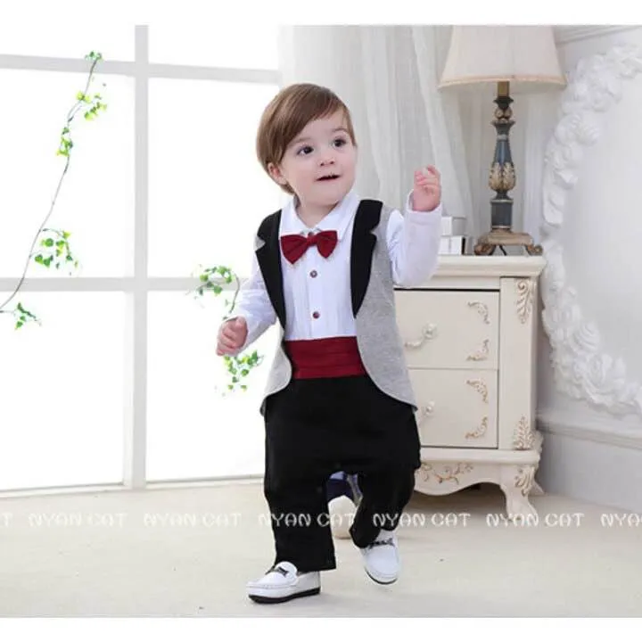 Boy%20baby%20red%20bow%20tie%20romper%20party%20dress%20-%20Image%203
