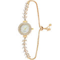 Women's Premium Crystal Watch Luxurious Crystal Bracelet Design Wrist Watch for Outside Office Business Meeting.