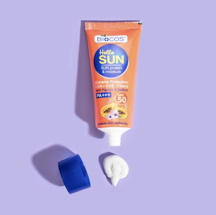 Biocos%20Sun%20Protection%20&%20Moisture%20Cream%20SPF%2050%20%7C%20Non-Comedogenic%20Sunscreen%20for%20Sensitive%20Skin%20%7C%20Aloe%20Vera,%20Papaya,%20Vitamin%20E,%20&%20Saffron%20for%20Hydration%20&%20UVA/UVB%20Protection%20-%2050gm%20-%20Image%203