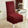 Dining Chair Cover With Frills Set of 2. 