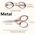 1Pcs Versatile Stainless Steel Folding Scissors - Retractable, Durable, and Portable for Travel,Outdoor & Daily Needs. 