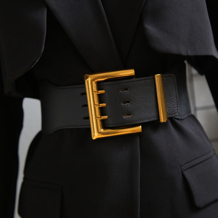 High%20Quality%20Retro%20Elastic%20Wide%20Belt%20Gold%20Buckle%20Ladies%20Fashion%20Suit%20Coat%20Girdle%20Waist%20Belts%20for%20Women%20Luxury%20Designer%20Brand%20-%20Image%202