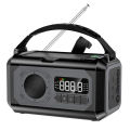 Portable Emergency Radio Solar Hand Crank AM/FM/NOAA Weather Radio Power Bank Flashlight SOS Alarm Outdoor Survival Supplies. 