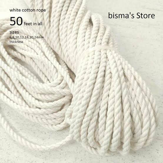 cotton rope heavy duty for multi purposes white rope  in defrent length