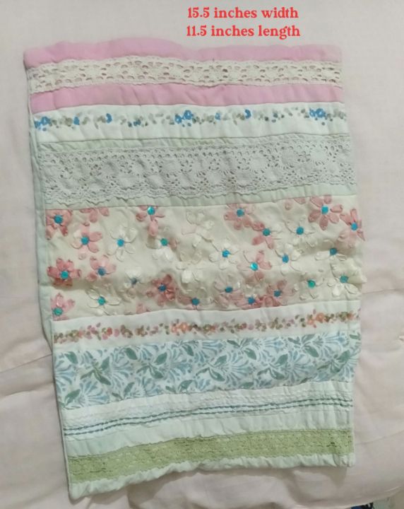 pack of two cushion covers, one red/ maroon and golden in colour, two piece unfilled cushion covers, without filling