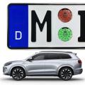 2PCS 3D Gel Dome Stickers - Car German License Plate Plaque Seal Car Sticker Decoration Waterproof Sunscreen For All Vehicles. 