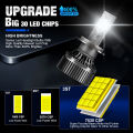 YHKOMS 400W 120000LM H7 H4 LED Headlight Canbus H1 H8 H9 9005 9006 HB3 HB4 H11 Bulb Fog Lamps Bulbs High Low Beam Auto 12V 6000K.