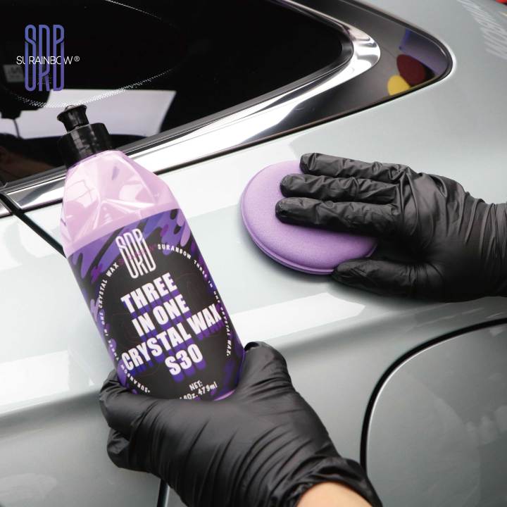Ceramic 3-in-1 Wax,Easy-to-Use SiO2 Coating Providing Durable Protection & Long-Lasting Water Beading on Paint, Wheels,Plastic