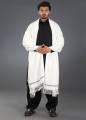 High quality dussa shawl for men white colour. 