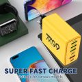 65W USB C Charger 6 Ports Fast Charging Wall Charger for iPhone 15 14 Pro Max   S23  14 Mobile Phone Charger. 