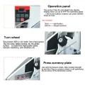 Mini Handy Money Counter Portable Cash Count Money Currency Counter Counting Machine Support All Bill with Leather Bag EU Plug. 