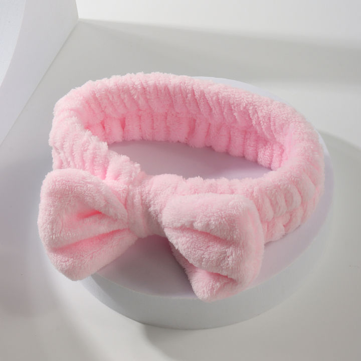 Bow%20Headband%20Wristband%20Set%20Towel%20Elastic%20Soft%20Washing%20Face%20Shower%20Make%20up%20Yoga%20Sports%20Skincare%20Headband%20for%20Women%20Girls%20-%20Image%202