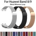 For Huawei Band 8, 9, 10 Smart Wristband, Stainless Steel / Magnetic Replacement Band Strap for Huawei Band 8 Bracelet Metal Wrist. 