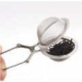 Stainless Steel Spoon Tea Ball Infuser Filter Squeeze Leaves Herb Mesh Strainer Tea Infuser in Mesh Tea Ball with Handlet Silver. 