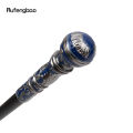 Silver Blue Luxury Round Handle Fashion Walking Stick for Party Decorative Walking Cane Elegant Crosier Knob Walking Stick 93cm. 