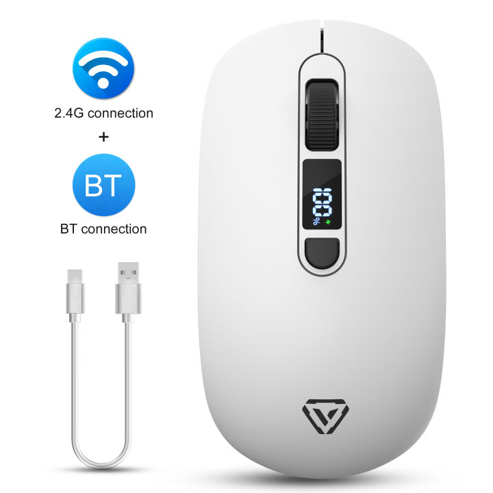 T03 Bluetooth Wireless Mouse,Screen Digital Display,125~133Hz Polling ...