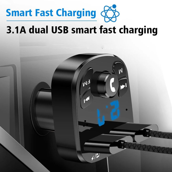 Bluetooth%205.0%20FM%20Transmitter%20Receiver%203.1A%20Dual%20USB%20Car%20Fast%20Phone%20Charger%20Adapter%20Car%20MP3%20Player%20USB%20Flash%20Drive%20Plug%20Car%20Kit%20-%20Image%203
