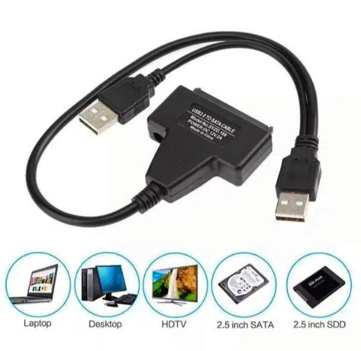 USB%202.0%20to%20Sata%20Adapter%20for%202.5/3.5"%20Hard%20Disk%20Drive%20Converter%20Cable%20-%20Image%202