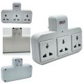 Multi plug wall Socket adapter - 5A Multi Socket 3 way Universal type outlet - Travel adapter. 