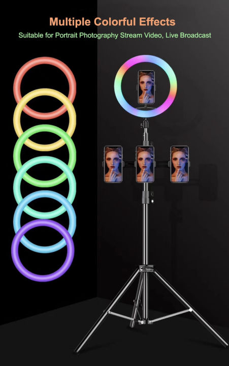 7%20Feet%20Tripod%20Stand%20with%2026%20CM%20RGB%20Selfie%20Ring%20Light%20&%20Mobile%20Phone%20Holder%20for%20Tiktok%20Videos%20Best%20Quality%20Metal%20Tripod%20Tiktok%20Light,%20RGB%2026cm%20Ring%20Light%20with%207ft%20Tripod%20Stand,%20Photography%20Kit%20-%20Elegant%20Home%20-%20Image%209